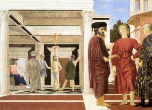 The Flagellation c. 1455 Oil and tempera on panel, 59 x 82 cm Galleria Nazionale delle Marche, Urbino